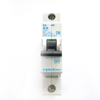 GEC Vynckier E6 M6 6A 6 Amp MCB Circuit Breaker Type 2